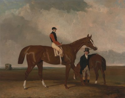 Elis at Doncaster, Ridden by John Day, with His Van in the Background by Abraham Cooper